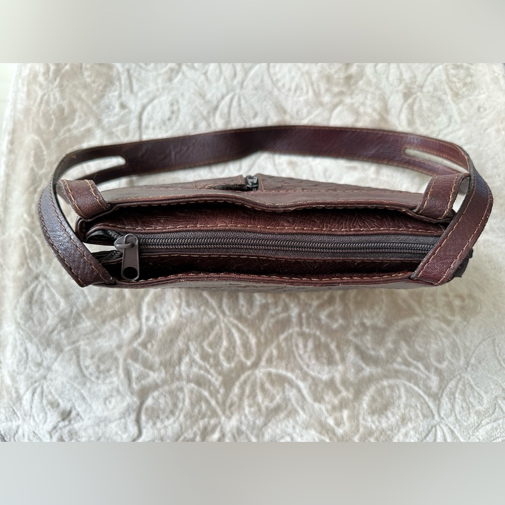 Rare Vintage Byblos Graziella Italian Leather Brown Handbag - Picture 11 of 15